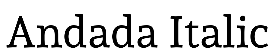 Andada Italic Yazı tipi ücretsiz indir